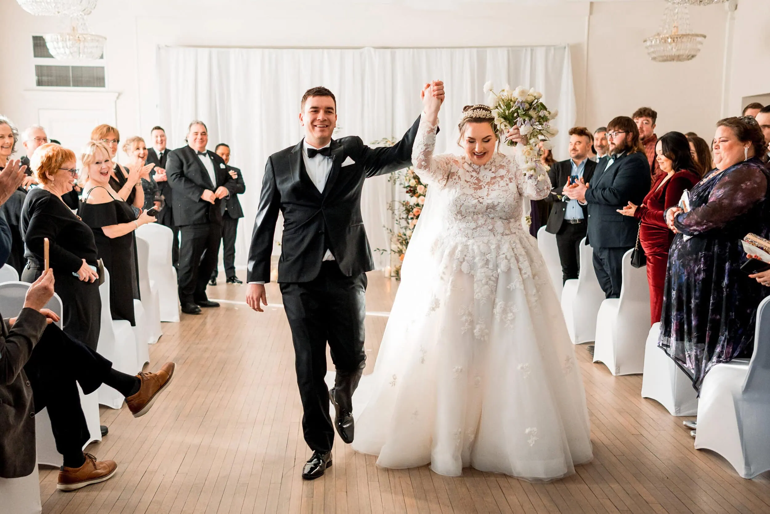 walper hotel wedding ceremony in the crystal ballroom